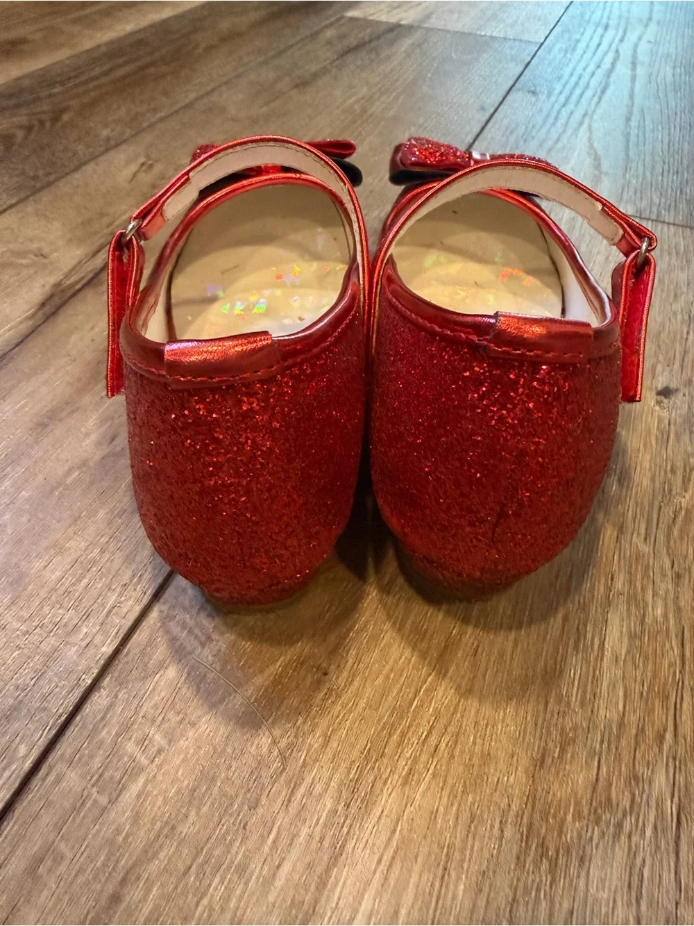 Stelle Girls Glitter Dress Shoe Flower Size 13 in Royal Red - Picture 8 of 8